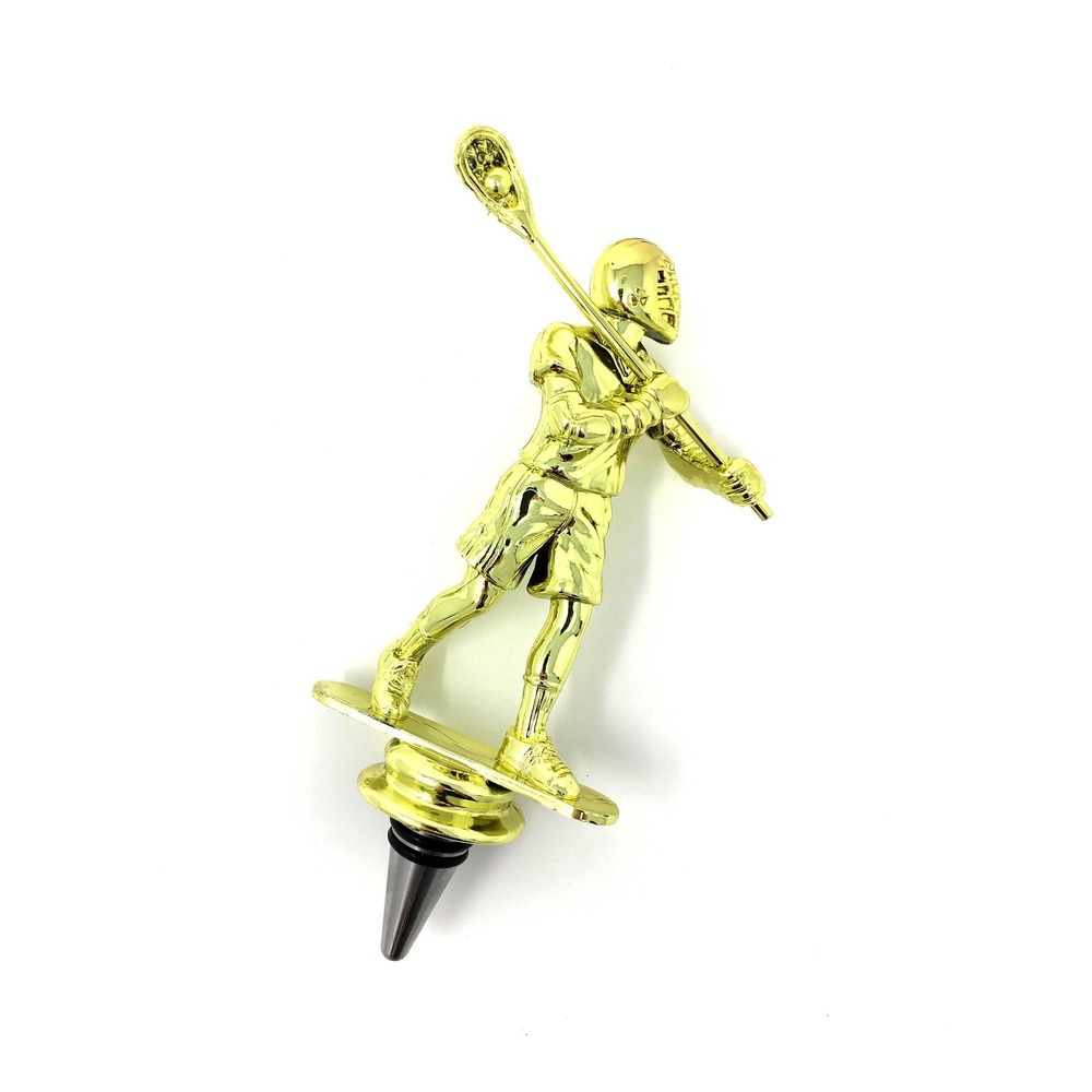 Handmade Bottle Stopper made from Repurposed Lacrosse Trophy